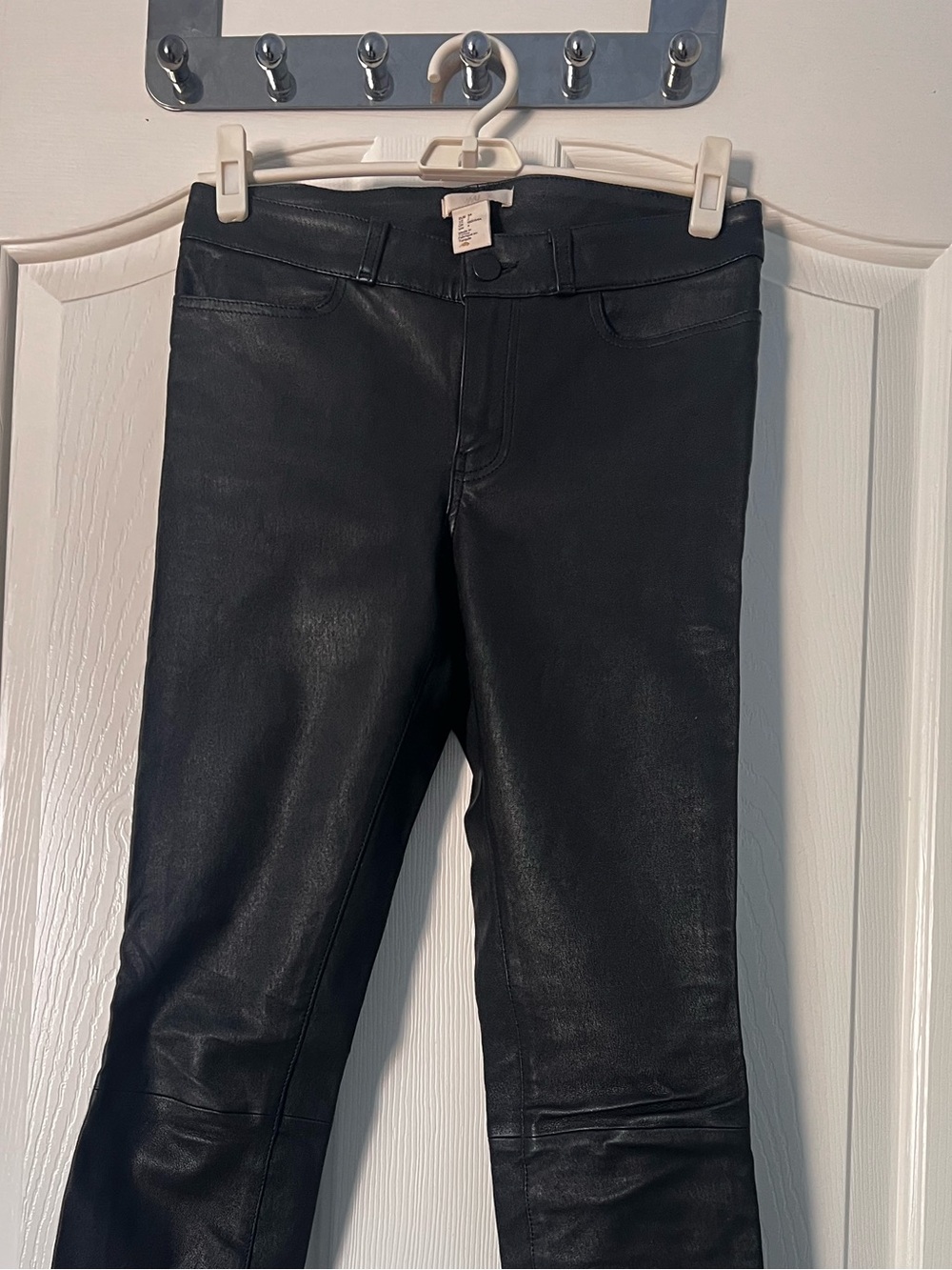 H&M Black 100% Natural Leather - Women Pants